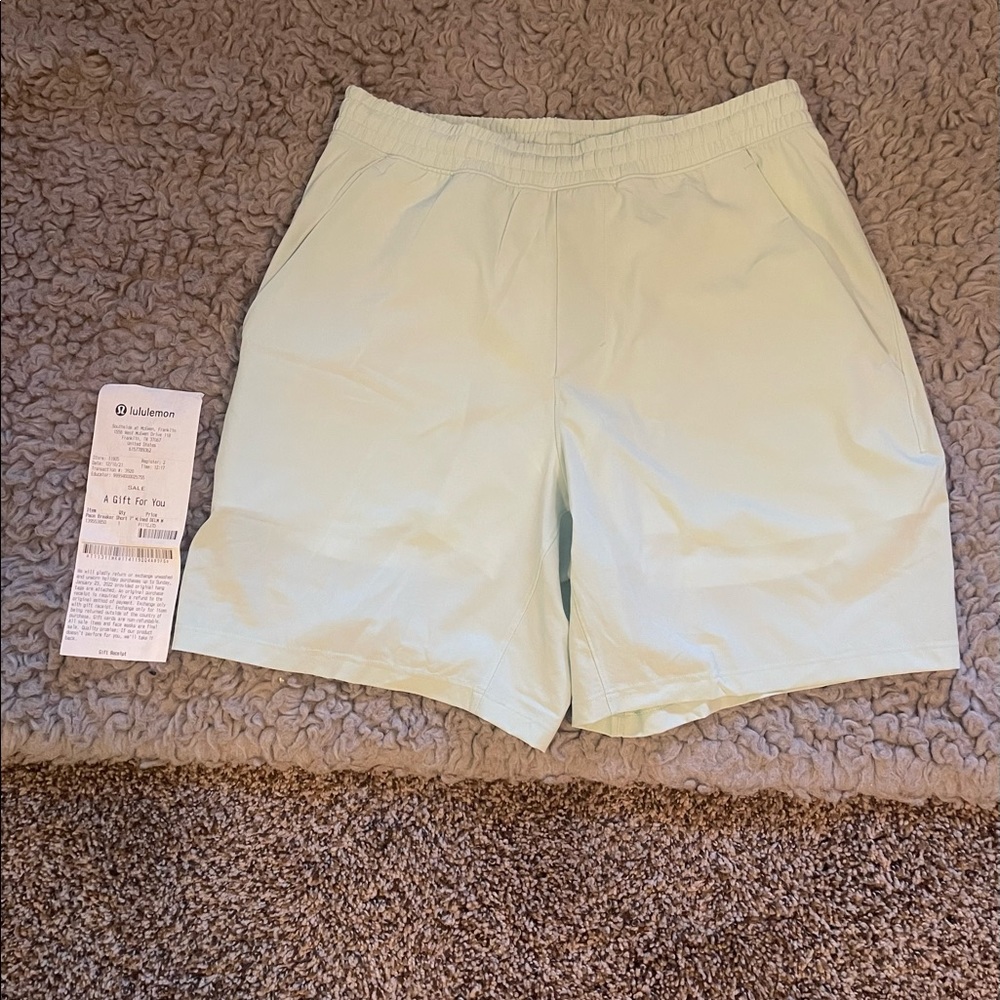 Light blue color lulu lemon shorts